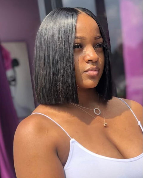 Image of Blunt cut quick weave ponytail